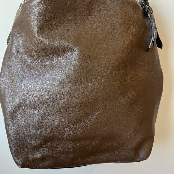 Dillen Pocket Sac Dooney & Bourke Brown Leather Hobo Bag Purse Shoulder - Picture 4 of 9
